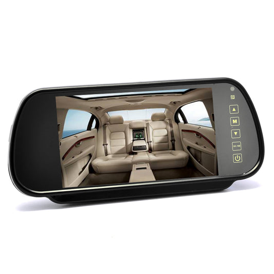 7 Inch Rearview Mirror Monitor - Touch Button Control