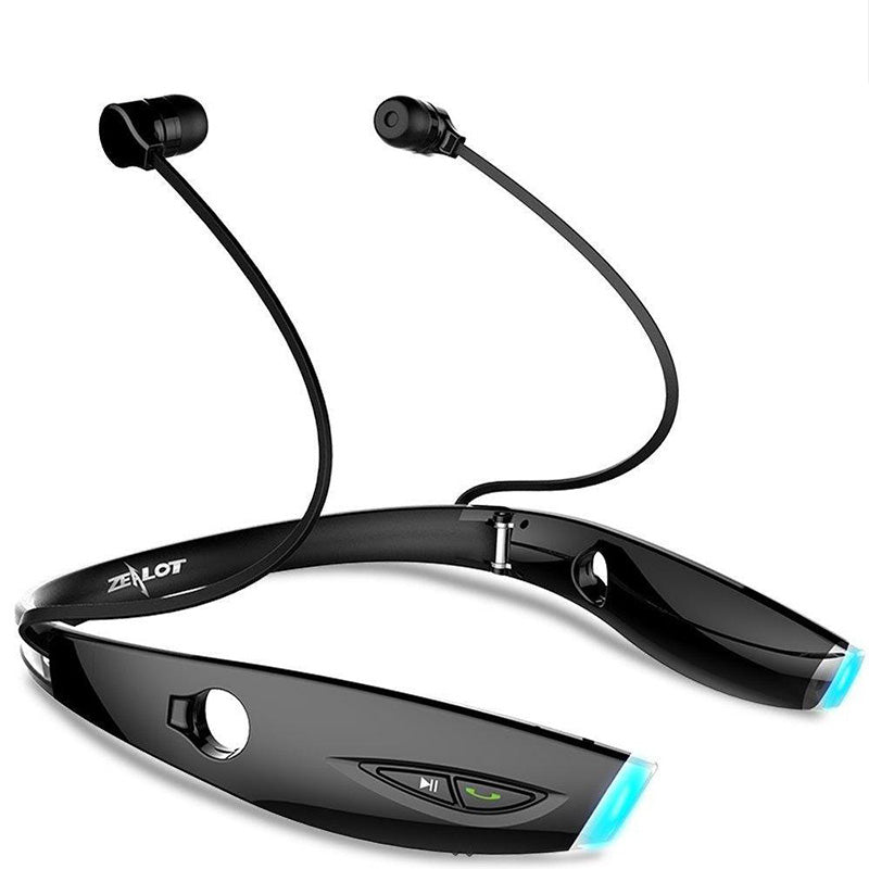 Zealot H1 Sport Wireless Bluetooth Headphone Sweat Proof Foldable Headset Stereo Earphone - Black