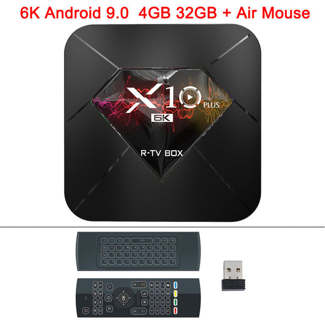 XGODY 2019 X10 Plus 6K Android 9.0 Smart TV Box Allwinner H6 Quad Core 4GB 32GB 64GB 2.4Ghz Wifi USB 3.0 H.265 Media Player Box