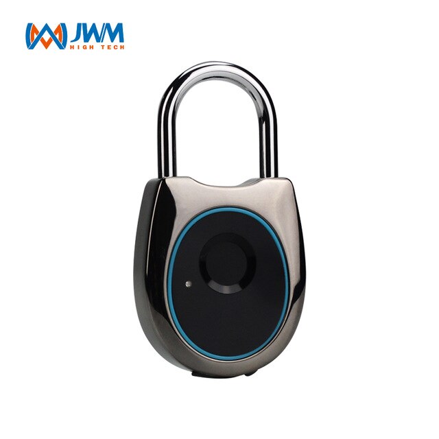 JWM Fingerprint Lock Smart Door Padlock lock Anti-Theft Keyless Electric Padlock Security USB Rechargeable Luggage Lock