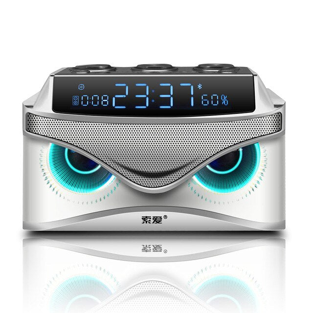 SOAIY 3D Stereo Speaker 25W Premium Portable Wireless Bluetooth Speaker Stereo Bass HD Sound Funny LED Light Speaker Gift