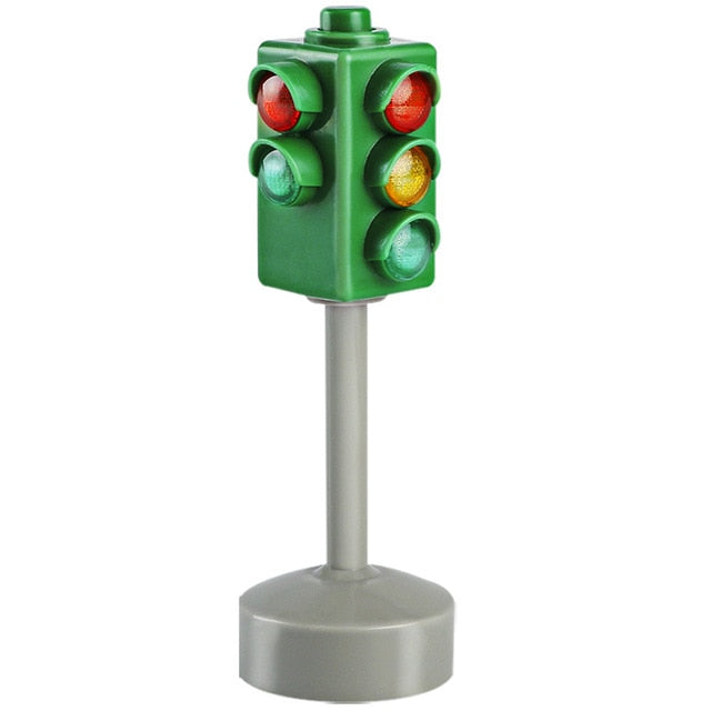 Mini Traffic Signs Road Light Block with Sound LED Children Safety Kids Educational Toys Perfect Gifts for Birthdays
