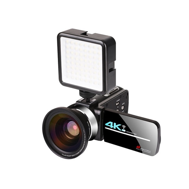 KOMERY 4K Video camcorder 48MP WIFI Live Streaming Vlogging For Youbute Landscape Touch Screen Night Vision Digital Zoom Camera