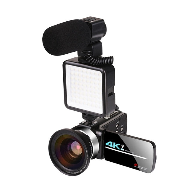 KOMERY 4K Video camcorder 48MP WIFI Live Streaming Vlogging For Youbute Landscape Touch Screen Night Vision Digital Zoom Camera