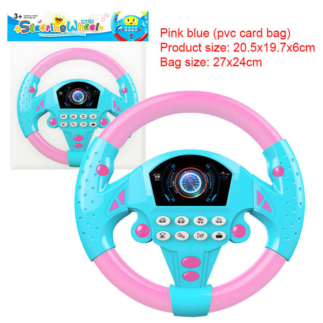 Children Musical Developing Educational Toys Simulation Steering Wheel with Light Early Education Sounding Toy For Kids