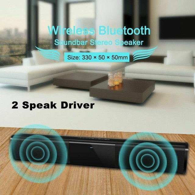HobbyLane Wireless Soundbar With Bluetooth Wireless Bluetooth Sound Bar Speaker System TV Home Theater Soundbar Subwoofer d25