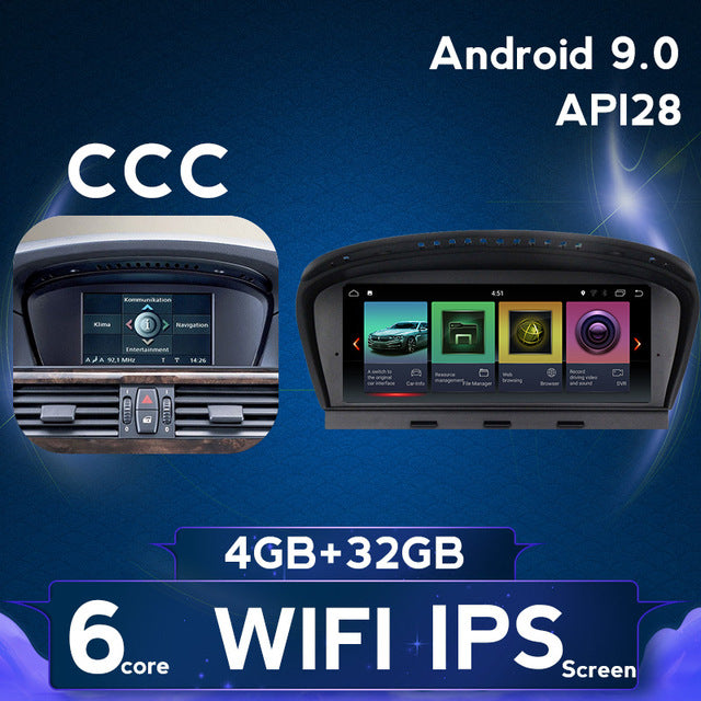 MEKEDE 8.8"HD 4G+64G Android 10 car radio multimedia player for BMW 5 Series E60 E61 E62 E63 E64 E90 E91 E92 CCC CIC system