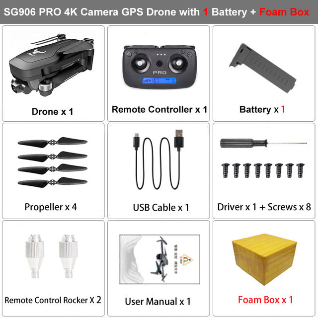 ZLRC Beast SG906 Pro Brushless Motor GPS 5G WIFI FPV 2-Axis Gimbal Professional 4K HD Camera RC Drone Quadcopter Support SD Card