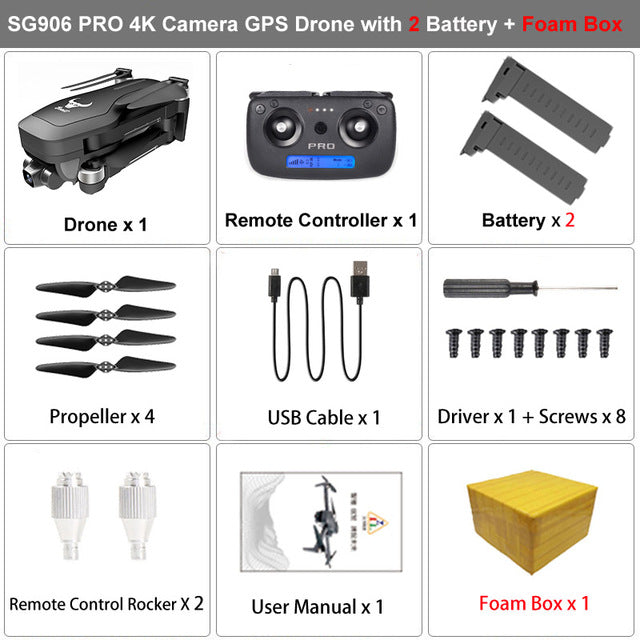 ZLRC Beast SG906 Pro Brushless Motor GPS 5G WIFI FPV 2-Axis Gimbal Professional 4K HD Camera RC Drone Quadcopter Support SD Card