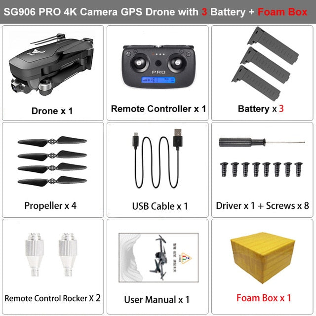 ZLRC Beast SG906 Pro Brushless Motor GPS 5G WIFI FPV 2-Axis Gimbal Professional 4K HD Camera RC Drone Quadcopter Support SD Card
