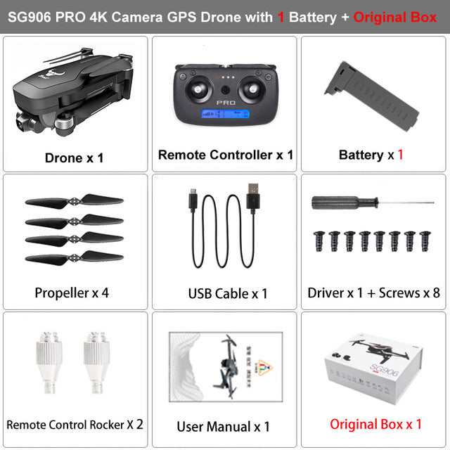 ZLRC Beast SG906 Pro Brushless Motor GPS 5G WIFI FPV 2-Axis Gimbal Professional 4K HD Camera RC Drone Quadcopter Support SD Card