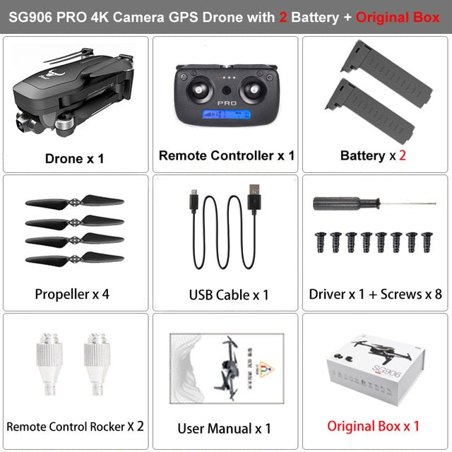 ZLRC Beast SG906 Pro Brushless Motor GPS 5G WIFI FPV 2-Axis Gimbal Professional 4K HD Camera RC Drone Quadcopter Support SD Card