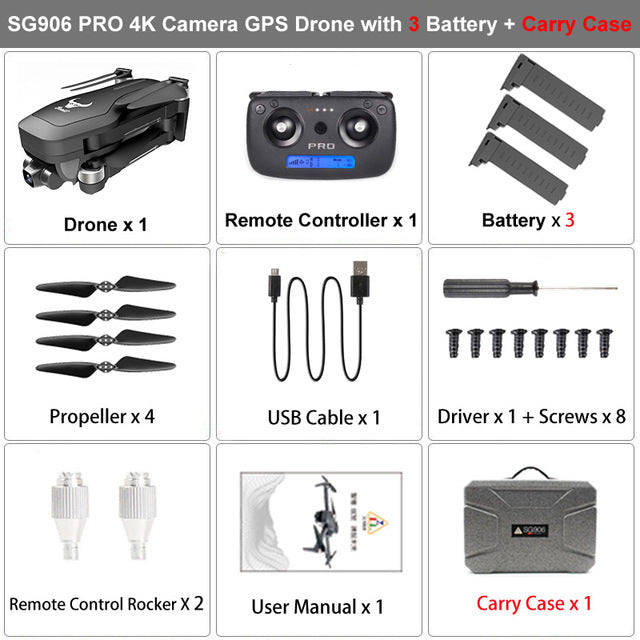 ZLRC Beast SG906 Pro Brushless Motor GPS 5G WIFI FPV 2-Axis Gimbal Professional 4K HD Camera RC Drone Quadcopter Support SD Card