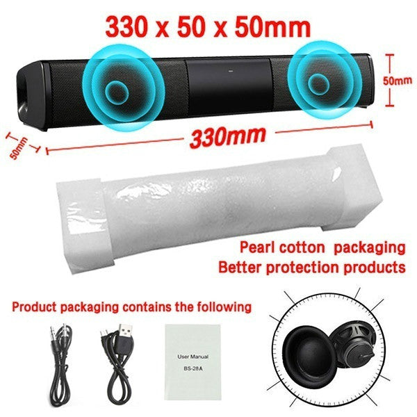 2020 New Luxury Upgrade Best Sound Quality Wireless Bluetooth Soundbar Speaker TV Home Theater Soundbar Subwoofer with RCA Line