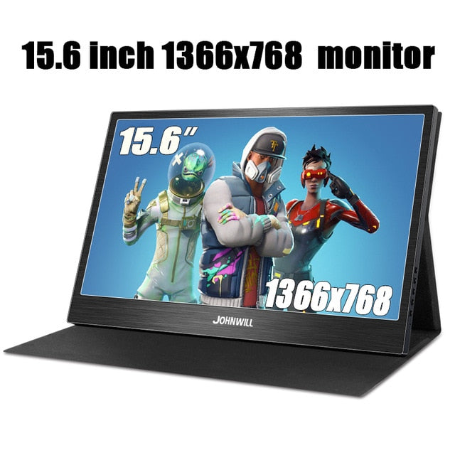 Portable Monitor 15.6” LCD USB Type C Hdmi gaming monitor ips 1080p HD display for PS4 Laptop Phone Xbox Switch Pc with Case