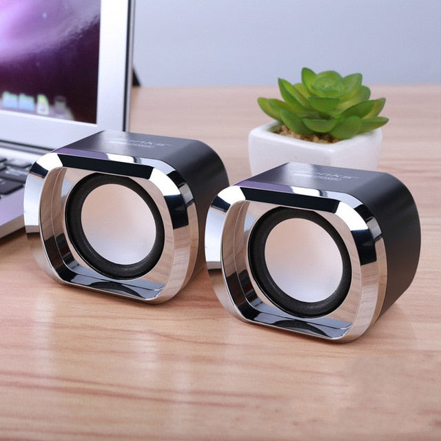 USB 2.0 Notebook Speakers Wired Stereo Mini Computer Speaker For Desktop Laptop Notebook PC MP3 MP4 3.5mm Portable Bass Music