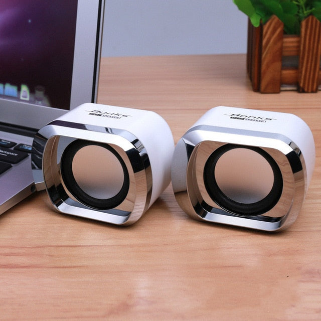 USB 2.0 Notebook Speakers Wired Stereo Mini Computer Speaker For Desktop Laptop Notebook PC MP3 MP4 3.5mm Portable Bass Music