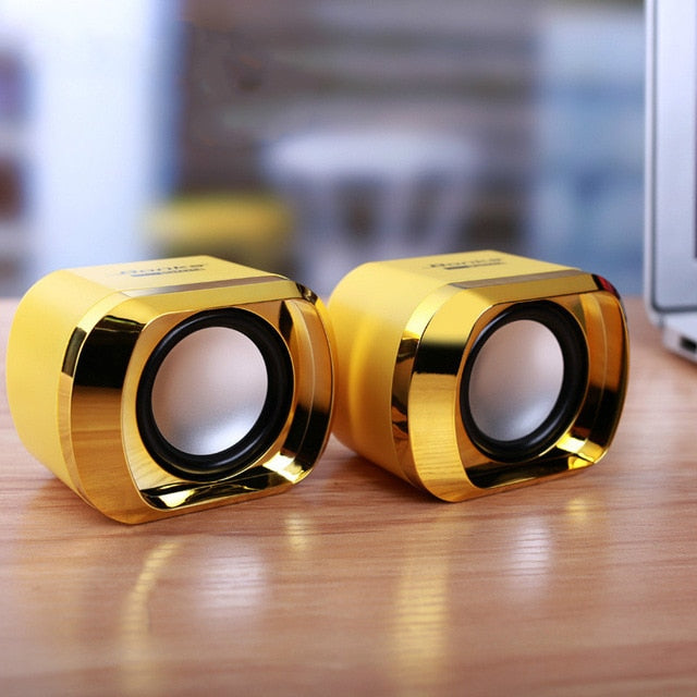 USB 2.0 Notebook Speakers Wired Stereo Mini Computer Speaker For Desktop Laptop Notebook PC MP3 MP4 3.5mm Portable Bass Music