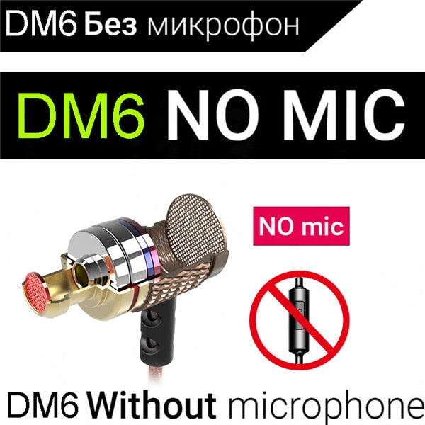 QKZ DM6 Professional In Ear Earphone Metal Heavy Bass Sound Quality Music Earphone China's High-End Brand Headset fone de ouvido