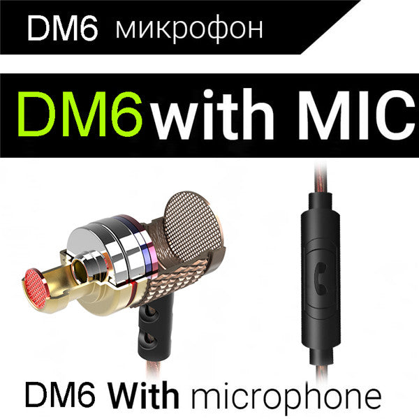 QKZ DM6 Professional In Ear Earphone Metal Heavy Bass Sound Quality Music Earphone China's High-End Brand Headset fone de ouvido