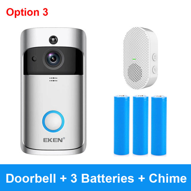 EKEN V5 Video Doorbell Smart Wireless WiFi Security Door Bell Visual Recording Home Monitor Night Vision Intercom door phone