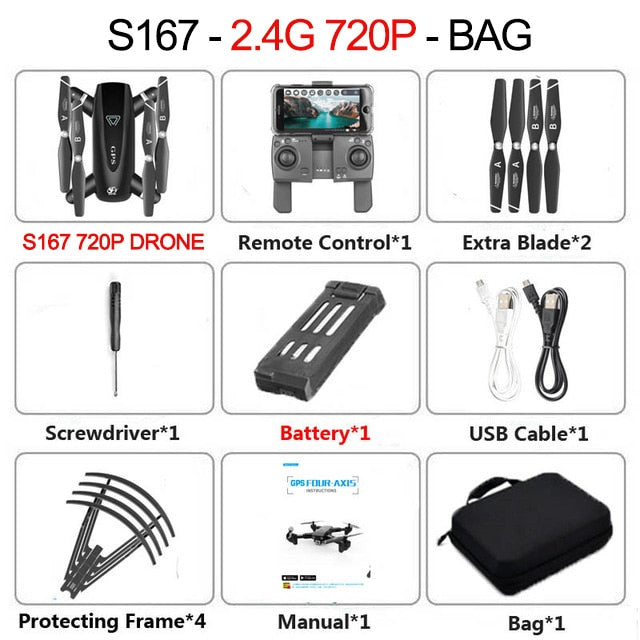2020 New GPS Drone With Camera 5G WIFI FPV RC Foldable Quadcopter Drone 4K Off-Point Flying Gesture Photos Video Helicopter Toy