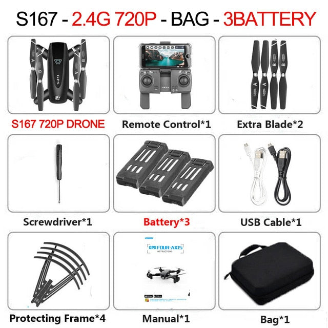 2020 New GPS Drone With Camera 5G WIFI FPV RC Foldable Quadcopter Drone 4K Off-Point Flying Gesture Photos Video Helicopter Toy
