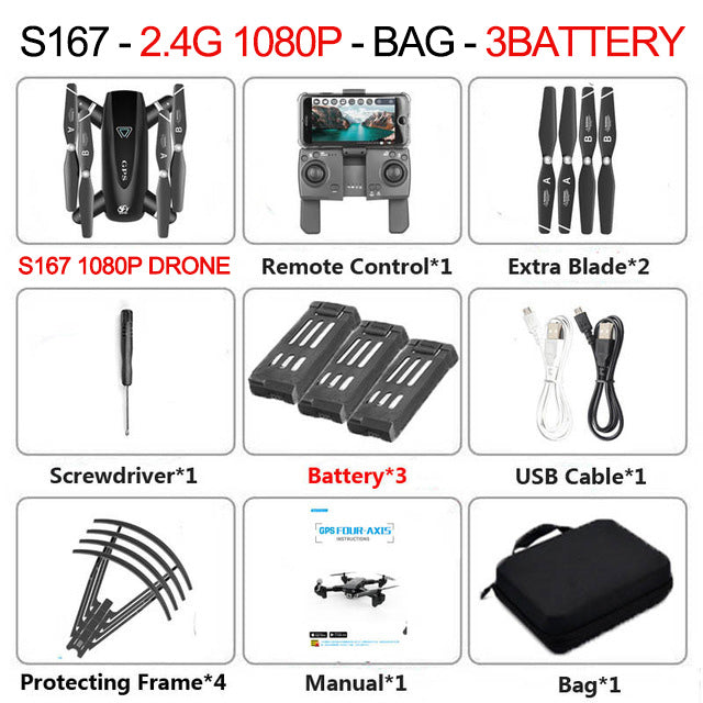 2020 New GPS Drone With Camera 5G WIFI FPV RC Foldable Quadcopter Drone 4K Off-Point Flying Gesture Photos Video Helicopter Toy