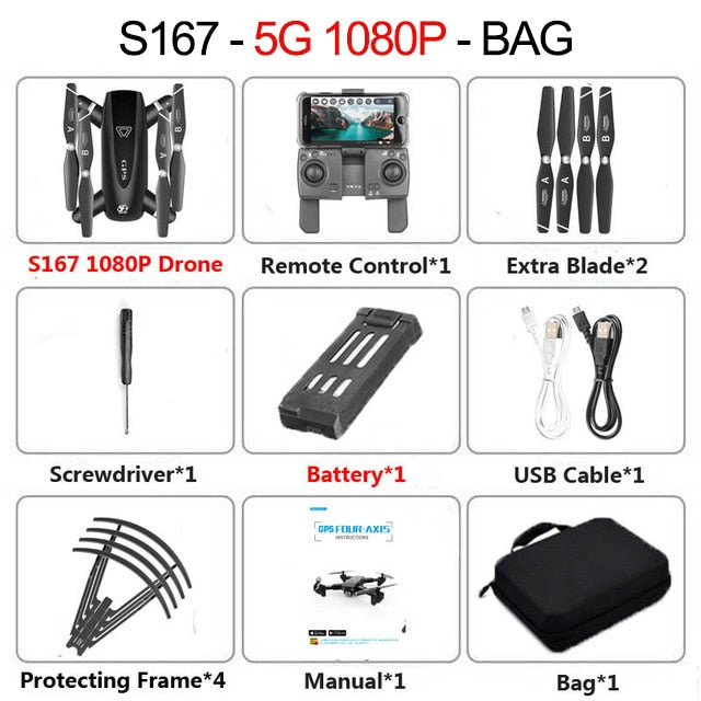 2020 New GPS Drone With Camera 5G WIFI FPV RC Foldable Quadcopter Drone 4K Off-Point Flying Gesture Photos Video Helicopter Toy