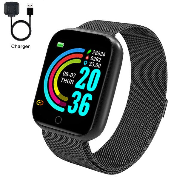 Fashion Square Smartwatch Women Waterproof Sport Watch Electronic Ladies Wrist Watch For Andriod Ios Female Smart watch Clock