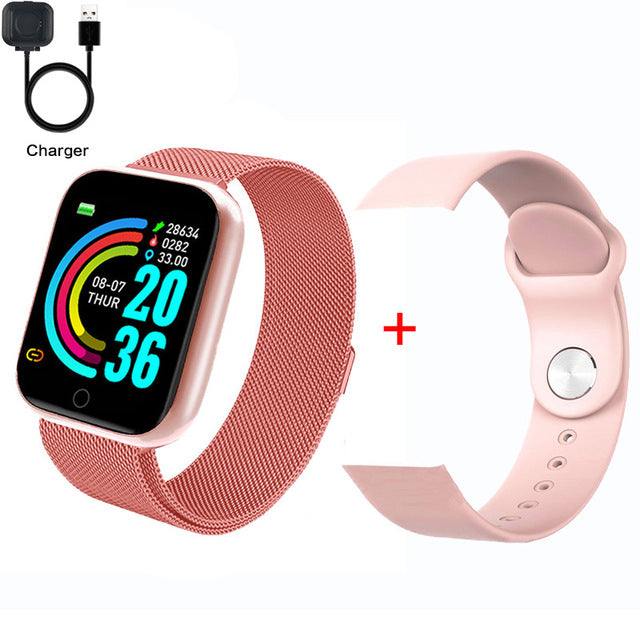 Fashion Square Smartwatch Women Waterproof Sport Watch Electronic Ladies Wrist Watch For Andriod Ios Female Smart watch Clock