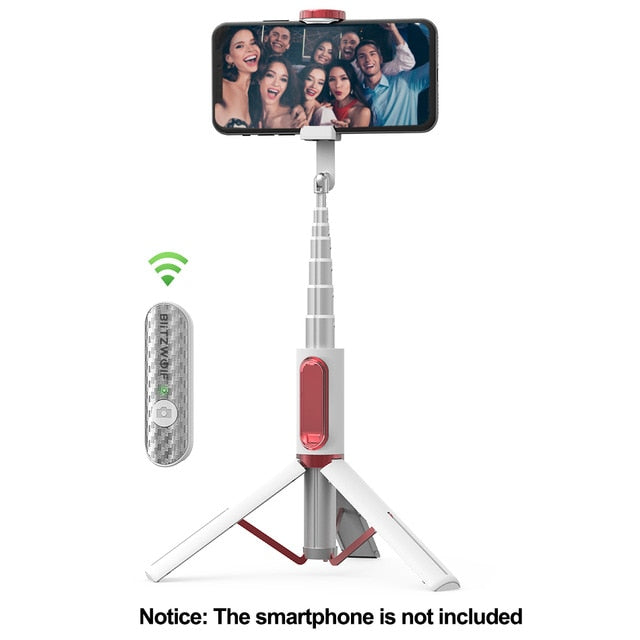 BlitzWolf BW-BS10 Portable bluetooth Selfie Stick with Tripod Extendable Foldable Monopod for iPhone 11 X for Huawei for Xiaomi