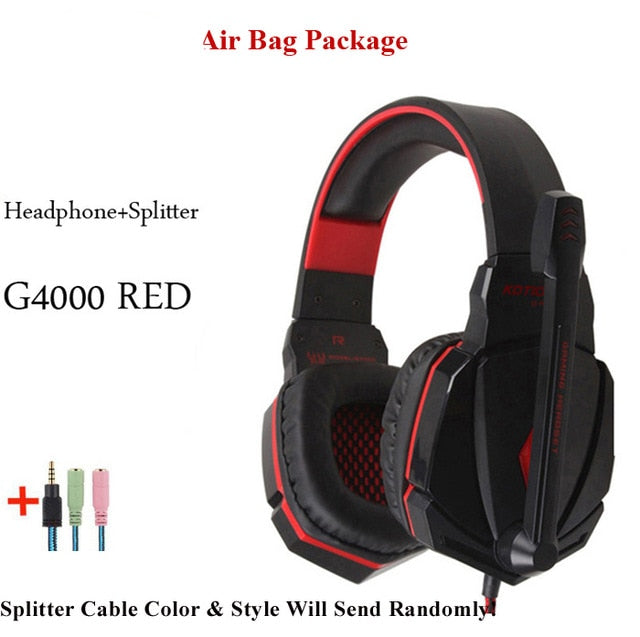 G2000 G9000 Gaming Headsets Big Headphones with Light Mic Stereo Earphones Deep Bass for PC Computer Gamer Laptop PS4 New X-BOX