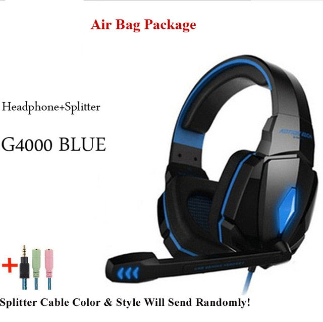 G2000 G9000 Gaming Headsets Big Headphones with Light Mic Stereo Earphones Deep Bass for PC Computer Gamer Laptop PS4 New X-BOX