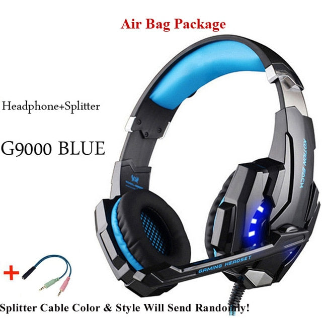 G2000 G9000 Gaming Headsets Big Headphones with Light Mic Stereo Earphones Deep Bass for PC Computer Gamer Laptop PS4 New X-BOX