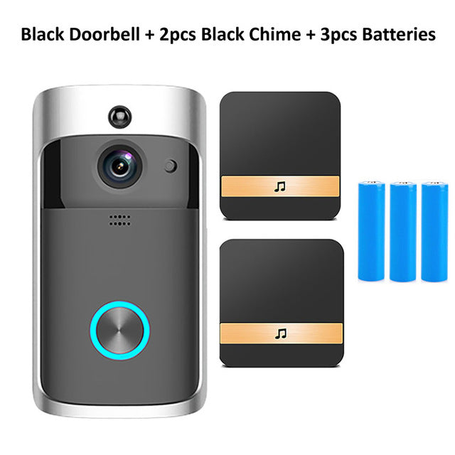 Wsdcam Smart Doorbell Camera Wifi Wireless Call Intercom Video-Eye for Apartments Door Bell Ring for Phone Home Security Cameras