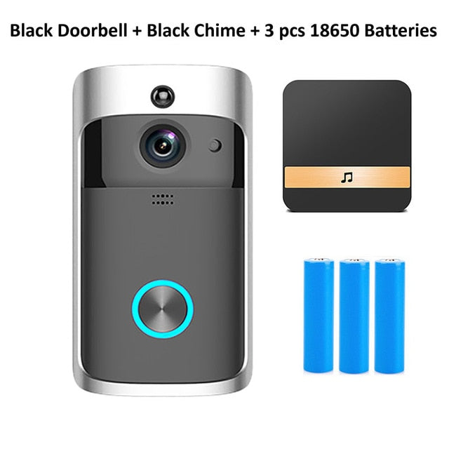 Wsdcam Smart Doorbell Camera Wifi Wireless Call Intercom Video-Eye for Apartments Door Bell Ring for Phone Home Security Cameras