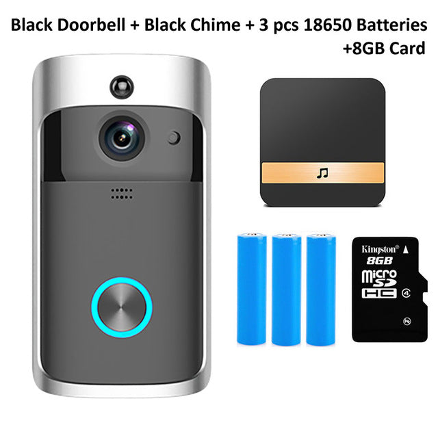 Wsdcam Smart Doorbell Camera Wifi Wireless Call Intercom Video-Eye for Apartments Door Bell Ring for Phone Home Security Cameras