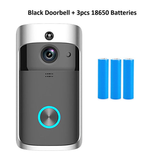 Wsdcam Smart Doorbell Camera Wifi Wireless Call Intercom Video-Eye for Apartments Door Bell Ring for Phone Home Security Cameras