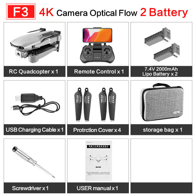 drone GPS 4K 5G WiFi live video FPV 4K/1080P HD Wide Angle Camera Foldable Altitude Hold Durable RC Drone