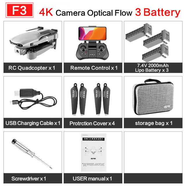 drone GPS 4K 5G WiFi live video FPV 4K/1080P HD Wide Angle Camera Foldable Altitude Hold Durable RC Drone