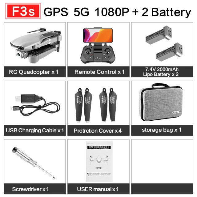drone GPS 4K 5G WiFi live video FPV 4K/1080P HD Wide Angle Camera Foldable Altitude Hold Durable RC Drone