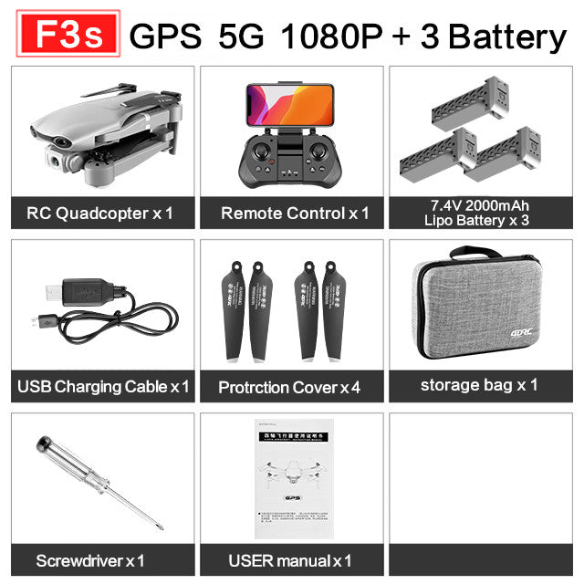 drone GPS 4K 5G WiFi live video FPV 4K/1080P HD Wide Angle Camera Foldable Altitude Hold Durable RC Drone