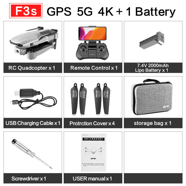 drone GPS 4K 5G WiFi live video FPV 4K/1080P HD Wide Angle Camera Foldable Altitude Hold Durable RC Drone