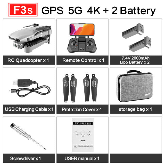 drone GPS 4K 5G WiFi live video FPV 4K/1080P HD Wide Angle Camera Foldable Altitude Hold Durable RC Drone