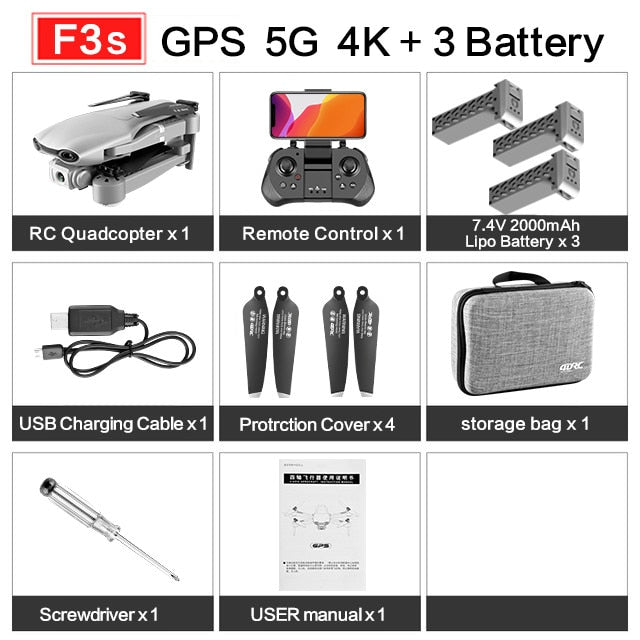 drone GPS 4K 5G WiFi live video FPV 4K/1080P HD Wide Angle Camera Foldable Altitude Hold Durable RC Drone