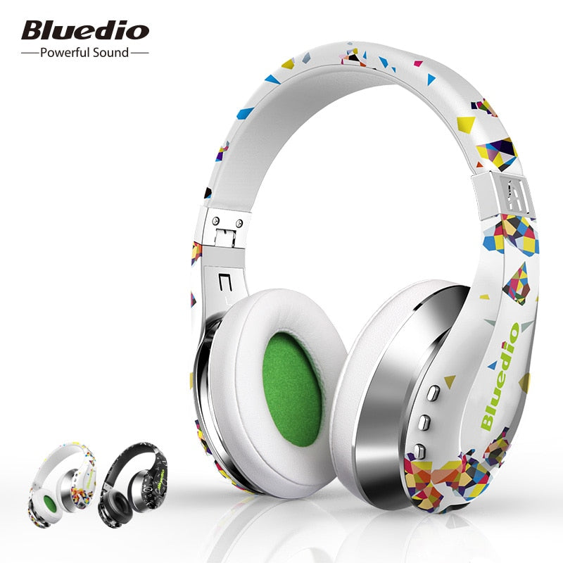 Bluedio A(Air) Bluetooth Headphones/Wireless Headset Fashionable Printed Wireless Headphone For Phone