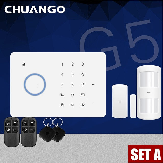 Home GSM Security Alarm System Kit APP Control With Smart Motion Detector Sensor