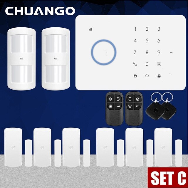 Home GSM Security Alarm System Kit APP Control With Smart Motion Detector Sensor