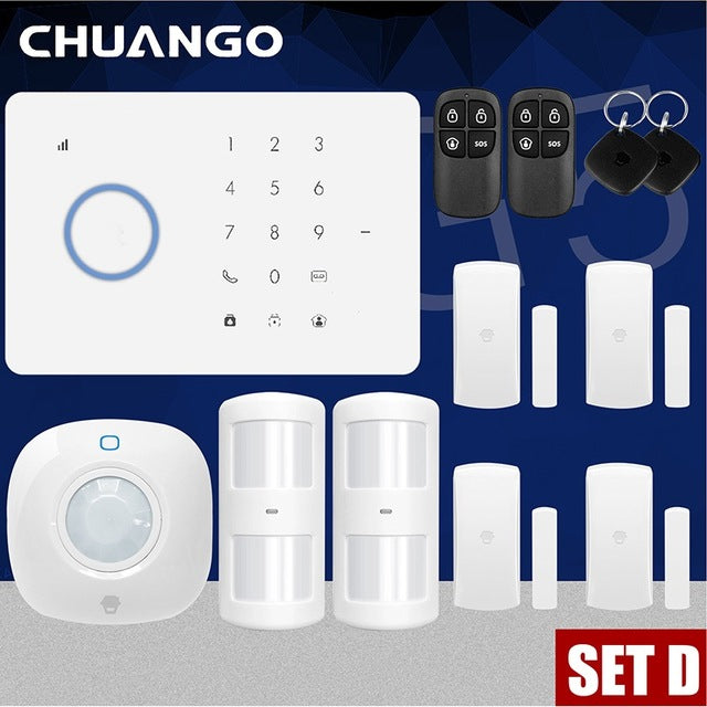 Home GSM Security Alarm System Kit APP Control With Smart Motion Detector Sensor